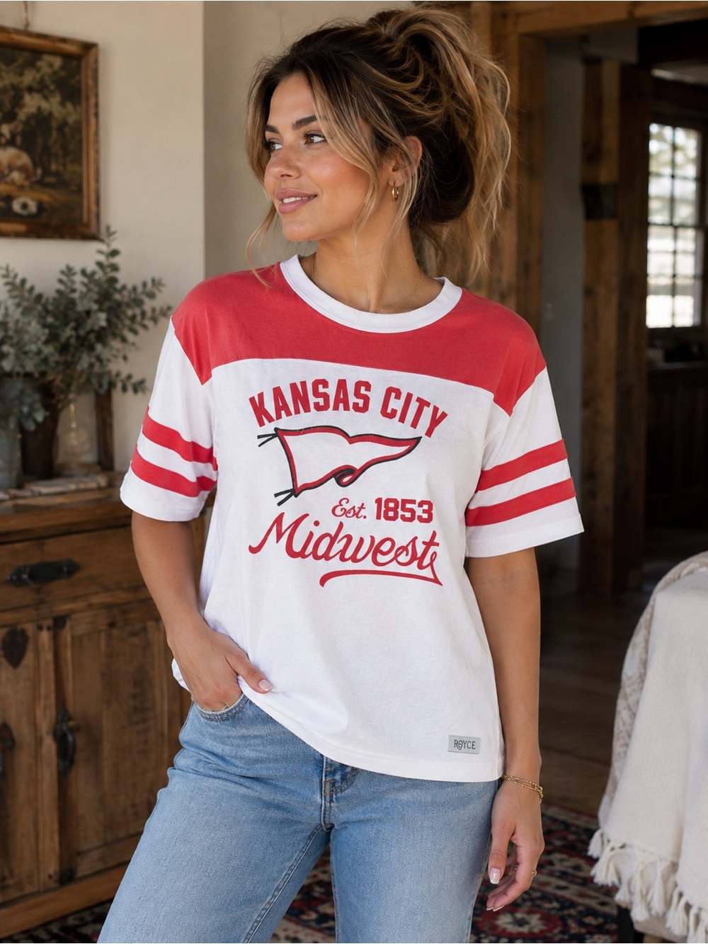 NWT Kansas City Midwest Graphic Shirt Mid-Sleeve Women's Oversized S